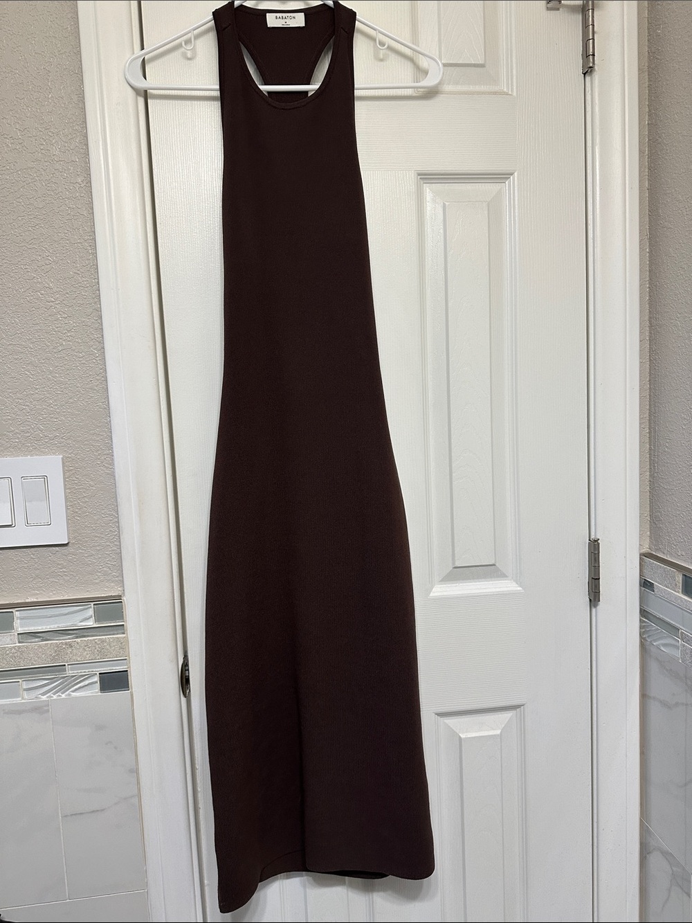 Aritzia Sculpt Knit Racer Midi Dress